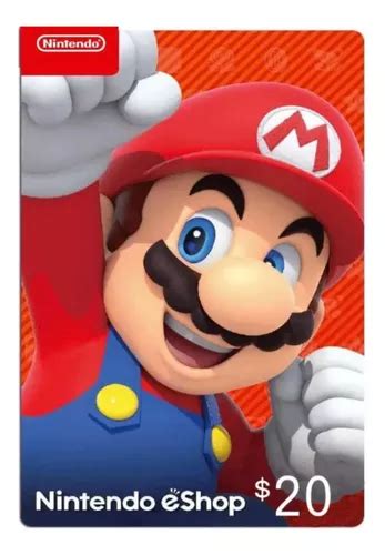 Nintendo Eshop Card 20 Usd Tarjeta Para Cuenta Americana MercadoLibre