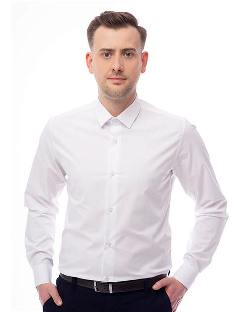 Koszula biała z domieszką LYCRY Slim Fit Jurmar