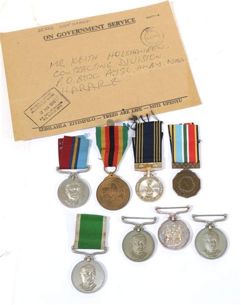 Lot 57 A Collection Of Eight Rhodesian Medals