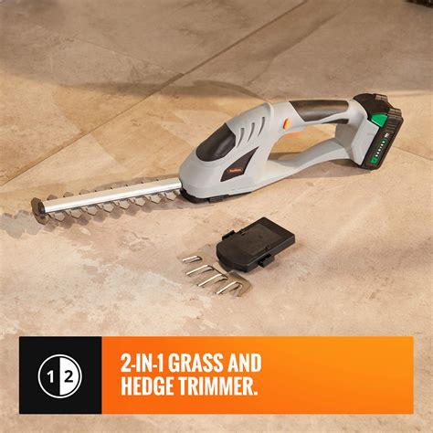 Vonhaus Cordless 2 In 1 Grass Trimmer And Hedge Trimmer 12v Max 20 Lithium Ion Battery