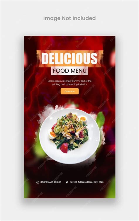 Premium Psd Delicious Food Menu Instagram Story Template Design