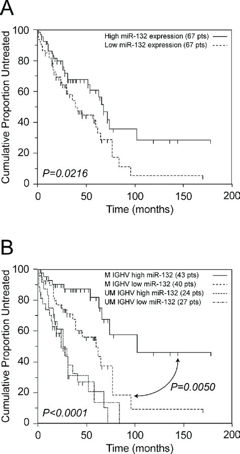 Mir 132 Expression Levels Are Associated With A Better Clinical