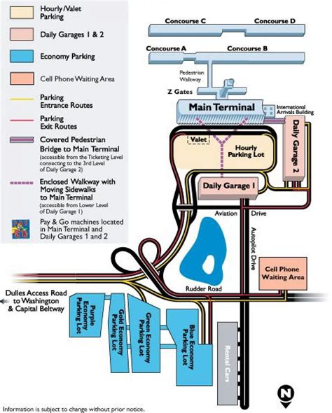 Iad parking map - Map of iad parking (District of Columbia - USA)