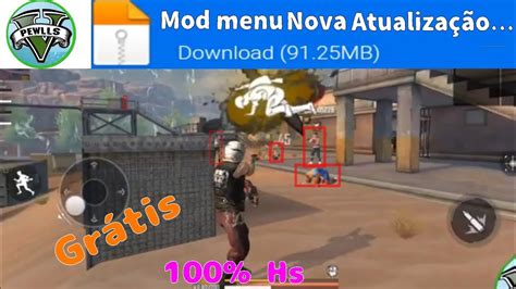 Novo Mod Menu Free Fire Atualizado Hack Grátis 100 HS Antiban Teleporte