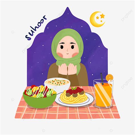 Suhoor Png Image Suhoor Time Illustration Suhoor Ramadan Moslem Png