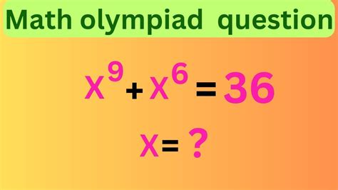 Math Olympiad Algebra Equation Exponential Equation Math Olympiad Question How To Solve