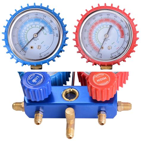 Refrigerant HVAC R410a Manifold Gauges 5ft Hoses Halogen Detection