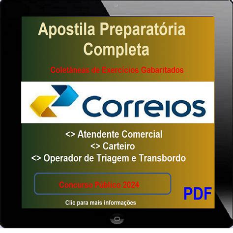 Correios Apostilas Em Pdf Carteiro Atendente Operador