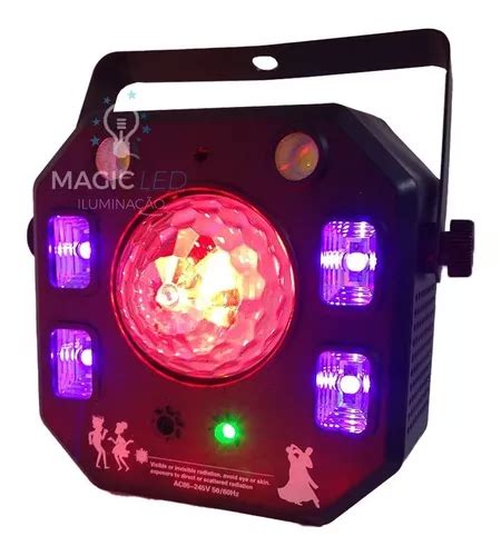 Globo Magic Led Rgb Moving Strobo Laser Dmx 4 Efeito Em 1 R 435 em São