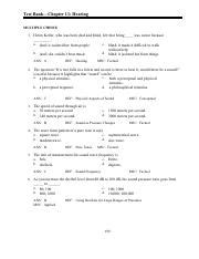 S P Tb Ch Pdf Test Bankchapter Hearing Multiple Choice