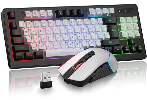 Bluefinger Wireless Gaming Keyboard And Mouse Combo Rgb Backlit