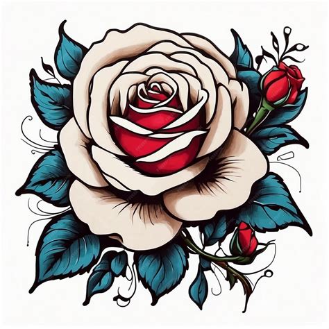 Dibujo De Flores De Rosa Ilustración De Rosas Diseño De Tatuajes De