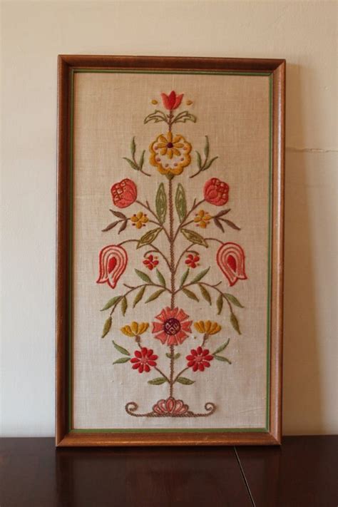 Charming Vintage Wall Hanging Beautiful Flowers By Avintageday