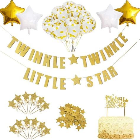 Twinkle Star Kit De Decoraci N De Fiesta De Baby Shower Pancarta Con