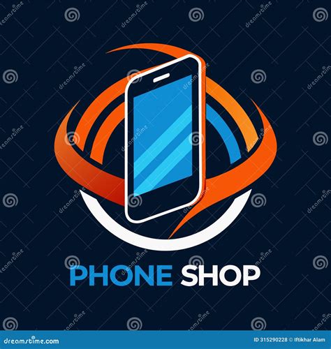 A Contemporary Phone Shop Logo Displayed On A Dark Background Phone