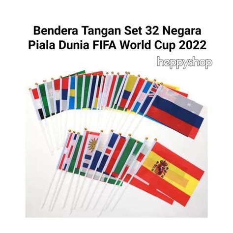 Jual Bendera Tangan Set Negara Piala Dunia Fifa World Cup