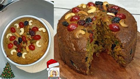 Christmas Plum Cake Christmas Special Fruit Cake Recipe Egg Less Plum Cake Fruit Cakeplum