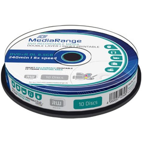 Mediarange Dvdr Double Layer 85 Gb Full Printable 8