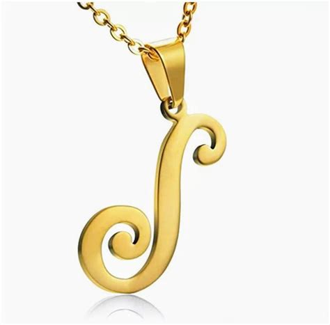 Gold Initial Necklace Personalized Jewelry K Gold Alphabet Pendant