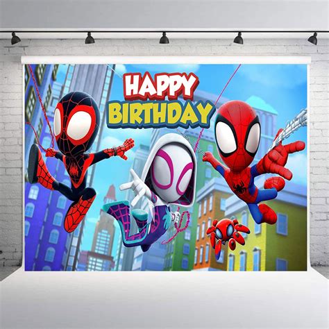 Buy Spidey And His Amazing Friends Backdrop Cartoon Spider Themed