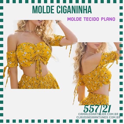 Molde Cropped Ciganinha 557 21 Camaleoa Atelier De Costura