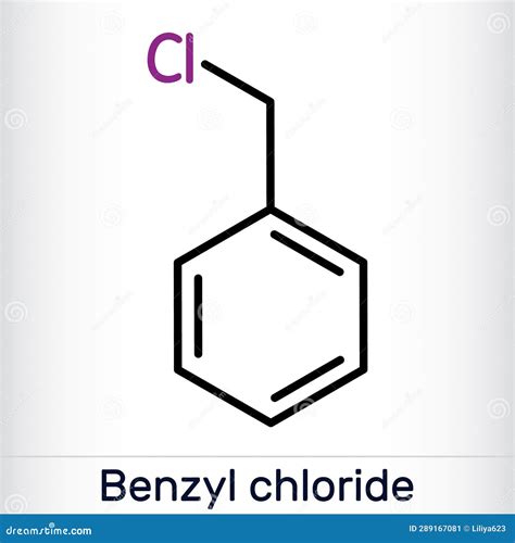 Benzyl Chloride Molecule 3d Molecular Structure Ball And Stick Model