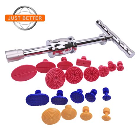 Paintless Dent Repair Kit Puller Slide Hammer With Glue Tabs