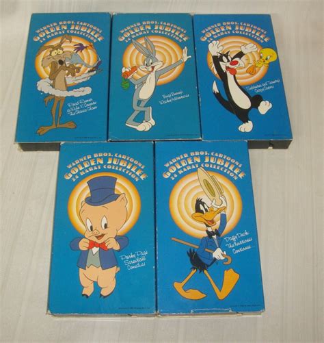 Warner Bros Cartoons Golden Jubilee Karat Collection Vhs Tapes Lot Of