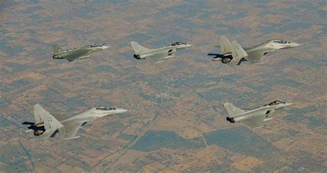 In Pics Rafale Sukhoi Tejas Jaguar And Lch Roar In Jodhpur S Sky As