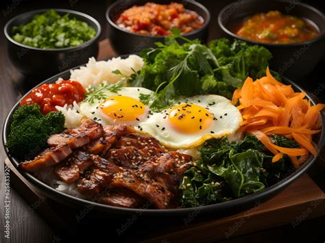 Korean Food Recipes Bibimbap Bibimbap Korean Mixed Rice With Meat