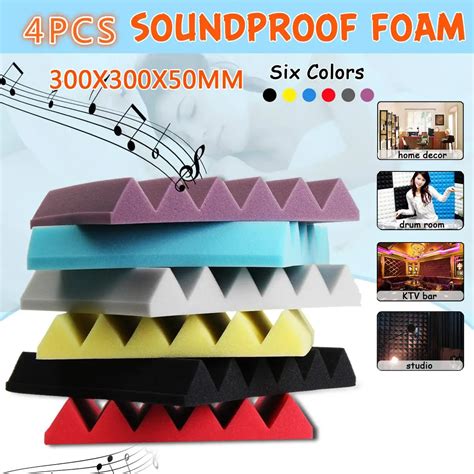 300x300x50mm studio Acoustic Foam Soundproofing Sponge Foam Soundproofing Treatment Pyramid Tile ...