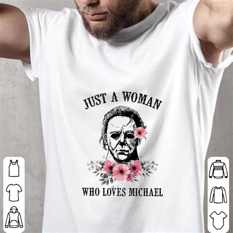 Premium Flowers Just A Woman Who Loves Michael Myerspng Hoodie