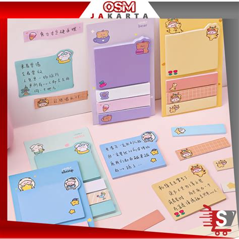 jual osm jkt  sticky notes   pembatas buku motif lucu
