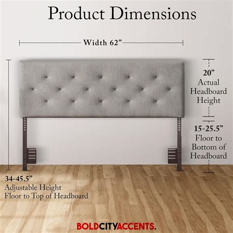 Bold City Accents Cabecera De Cama Cabecera Tapizada Con Diamantes De