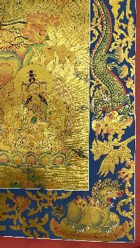 Buddhist Hand Painted Thangka Of White Tara Real Gold Lamas Art