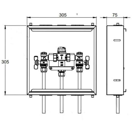 Avg Thermostatic Mixing Valve 15mm Plumbed In Ss Lockable Cabinet