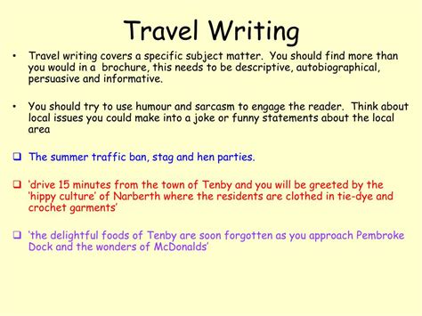 What Is A Travel Writing