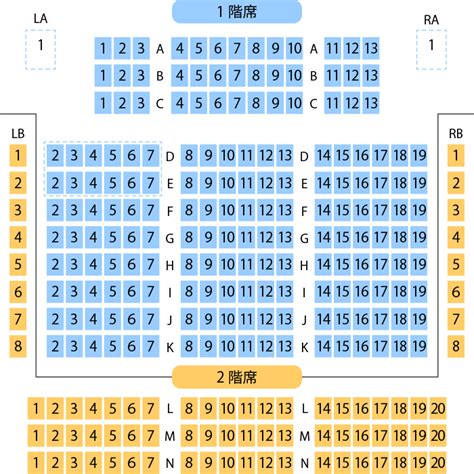 那覇文化芸術劇場なはーと 小劇場の座席表 261席