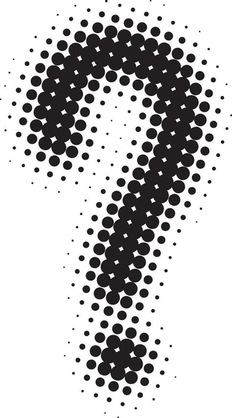 Retro Halftone Question Mark Sign Vector Art At Vecteezy