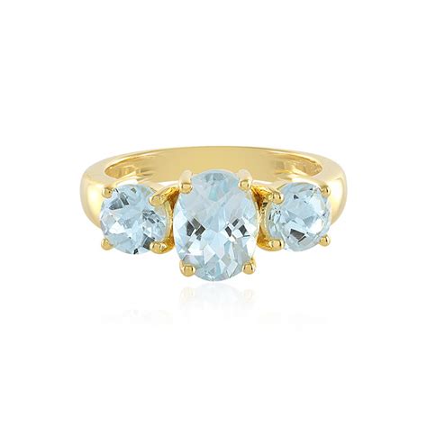 Anillo En Plata Con Topacio Azul Cielo Ea Juwelo Joyas