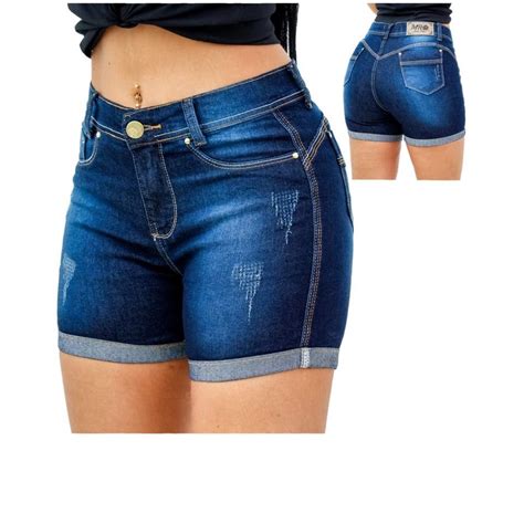 Kit 2 bermudas Jeans Feminina Promoção Shopee Brasil