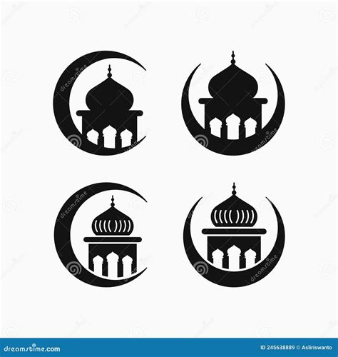 Masjid Sign Icon. Masjid Color Symbol. Vector Illustration ...