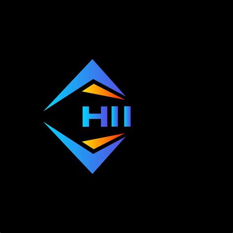 HII abstract technology logo design on Black background. HII creative ...