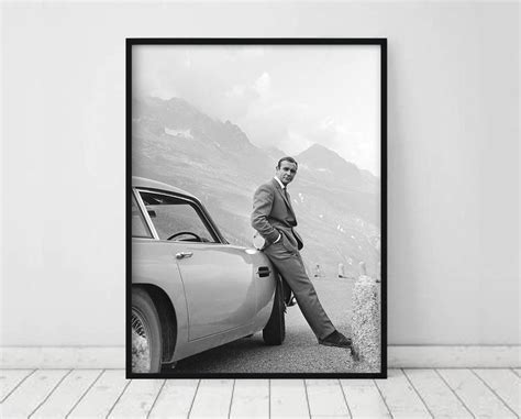 Sean Connery James Bond With Car Photo James Bond 007 Retro Movie James ...