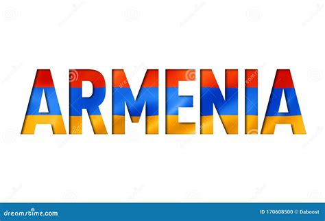 Armenian Flag Text Font Stock Illustration Illustration Of Headline