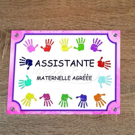 Assistante Maternelle Nounou Nourrice Mat Riel Pancarte Assistante