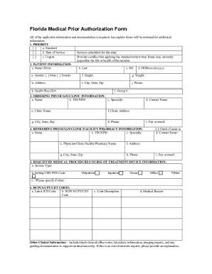 Fillable Online Prior Authorization Request Form For Gender