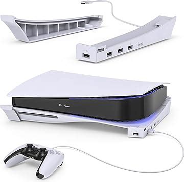 Meneea Horizontal Stand For Ps Console With Port Usb Hub Upgraded