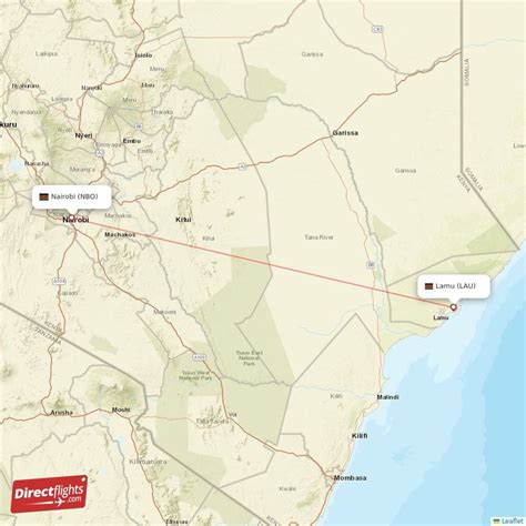 Direct Flights From Lamu To Nairobi LAU To NBO Non Stop