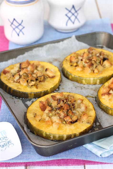 Ricetta Medaglioni Di Zucca Al Forno Zucca Gratinata Con Pane E Pistacchi